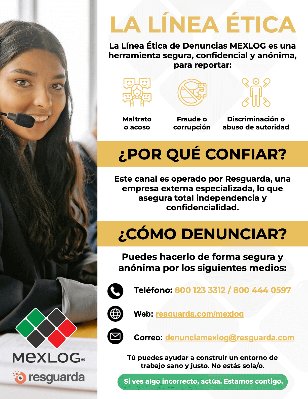 Flyer informativo Resguarda